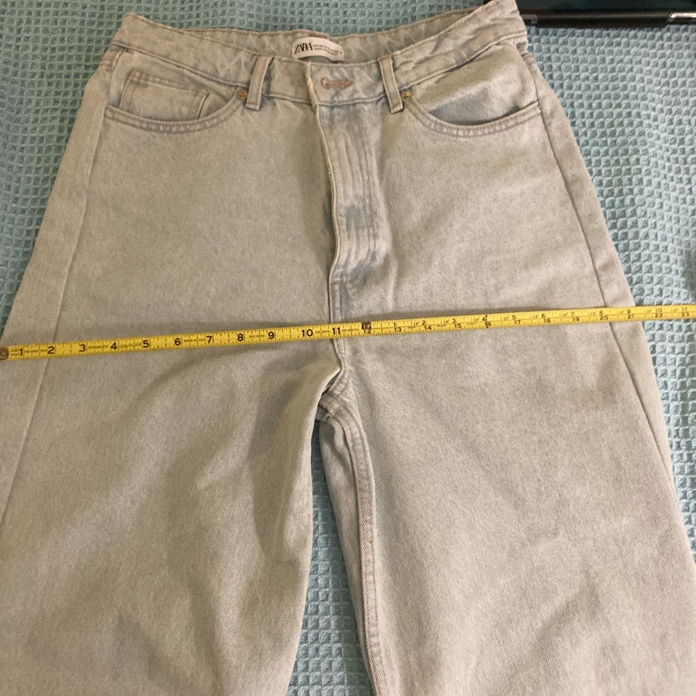 Zara light blue wide leg high waisted jeans size 40 - Picture 5 of 10